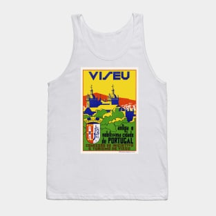 Viseu Portugal Vintage Poster 1934 Tank Top